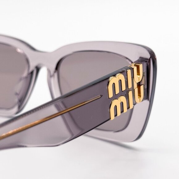 NEW MIU MIU MU07YS 12W20I SUNGLASSES, MIU MIU WOMEN TRANSPARENT PURPLE MU 07YS main image 5
